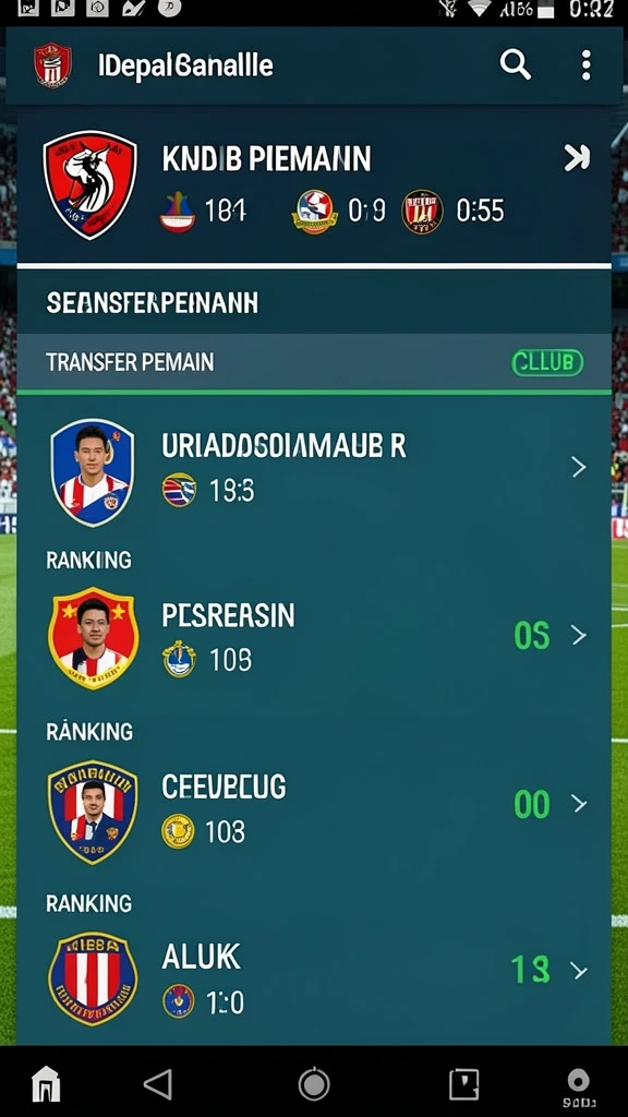 Tangkapan layar dari leaderboard yang menunjukkan peringkat pemain.