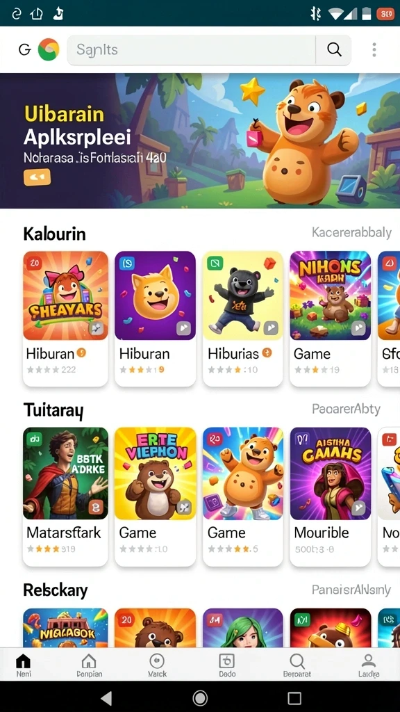 Tampilan antarmuka yang menarik dan modern.