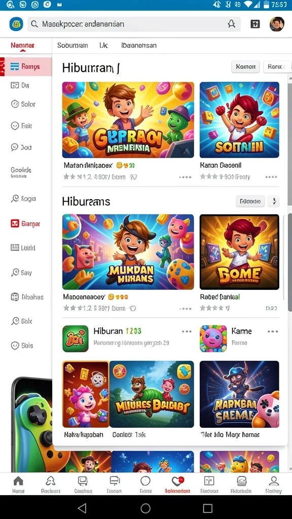 Pemandangan indah dalam dunia game yang luas.