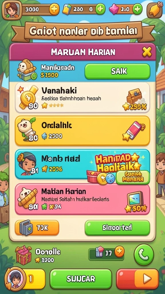Berbagai jenis permainan judi tersedia dengan grafis menarik.
