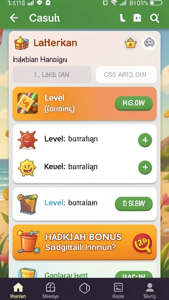Ragam permainan slot yang bisa dipilih.