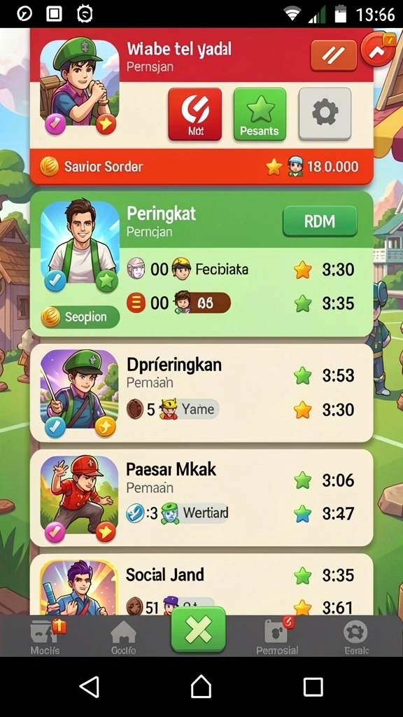 Karakter yang bisa dipilih sesuai keinginan player.