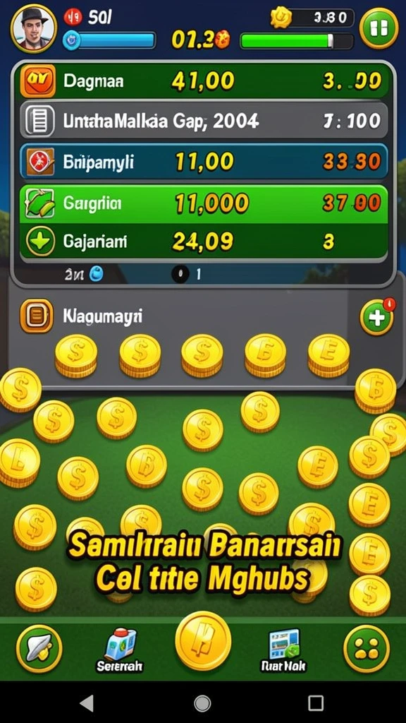 Tampilan awal game dengan menu interaktif.