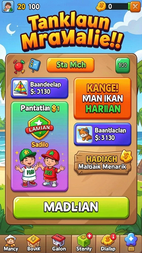 Tampilan awal yang menarik dan mudah dinavigasi.
