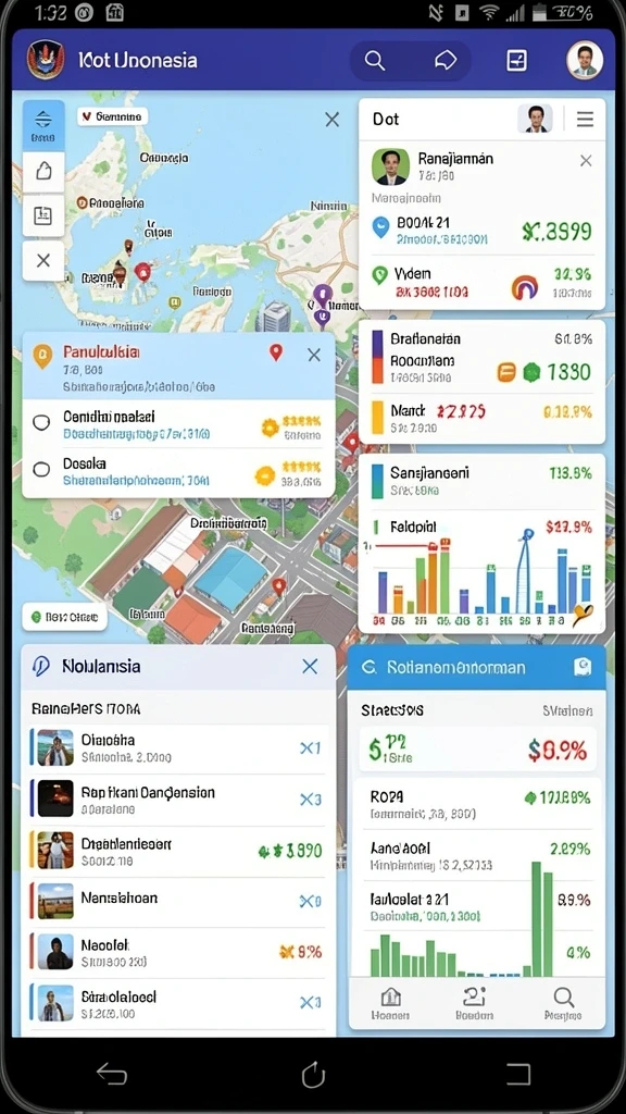 Tampilan antarmuka yang menarik dan informatif.