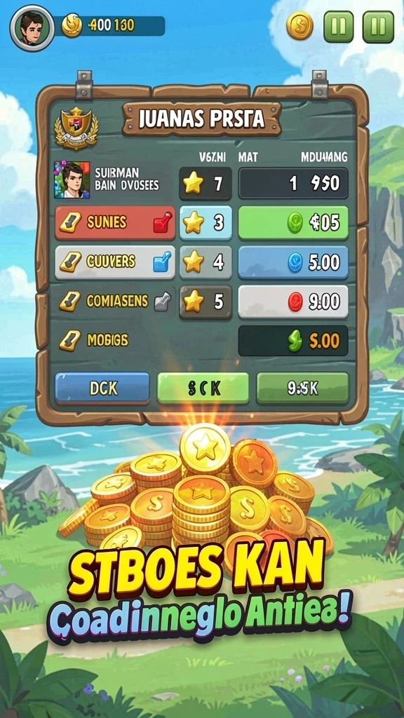 Tampilan menu utama yang menarik dan penuh warna.