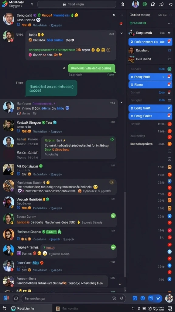 Fitur interaksi sosial yang memungkinkan obrolan antar pemain.