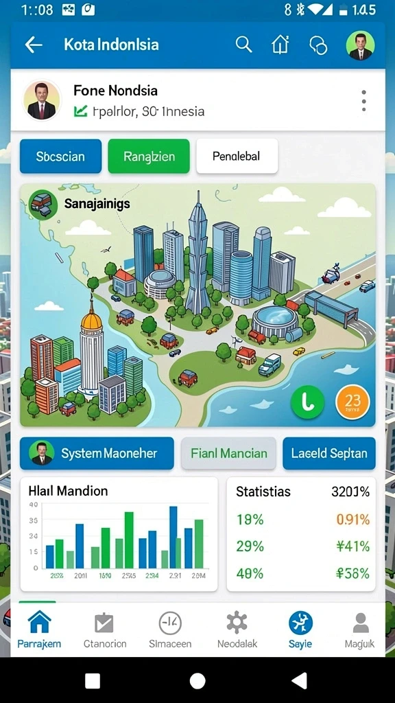 Tampilan awal yang menarik dan mengundang.